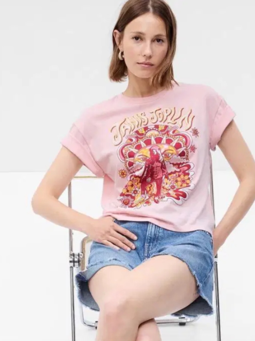 Gap Janis Joplin Graphic T-Shirt Size SP
